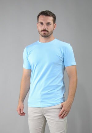 Camiseta Cotton Azul Bebe