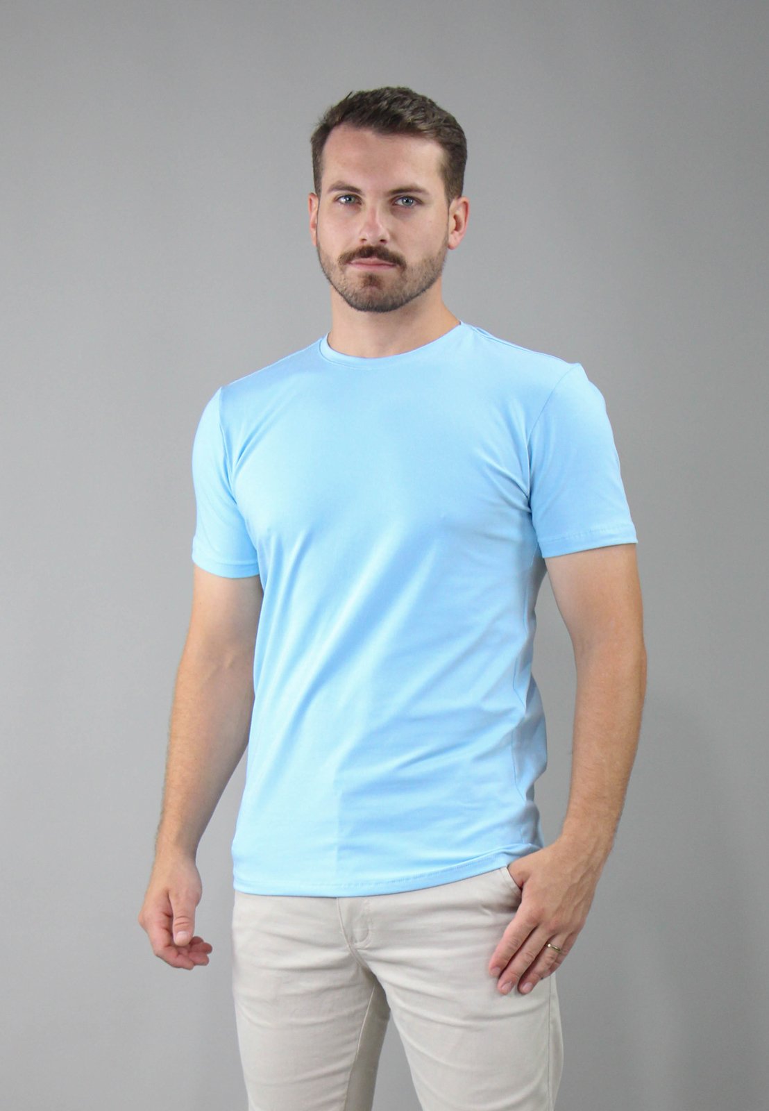 Camiseta Cotton Azul Bebe
