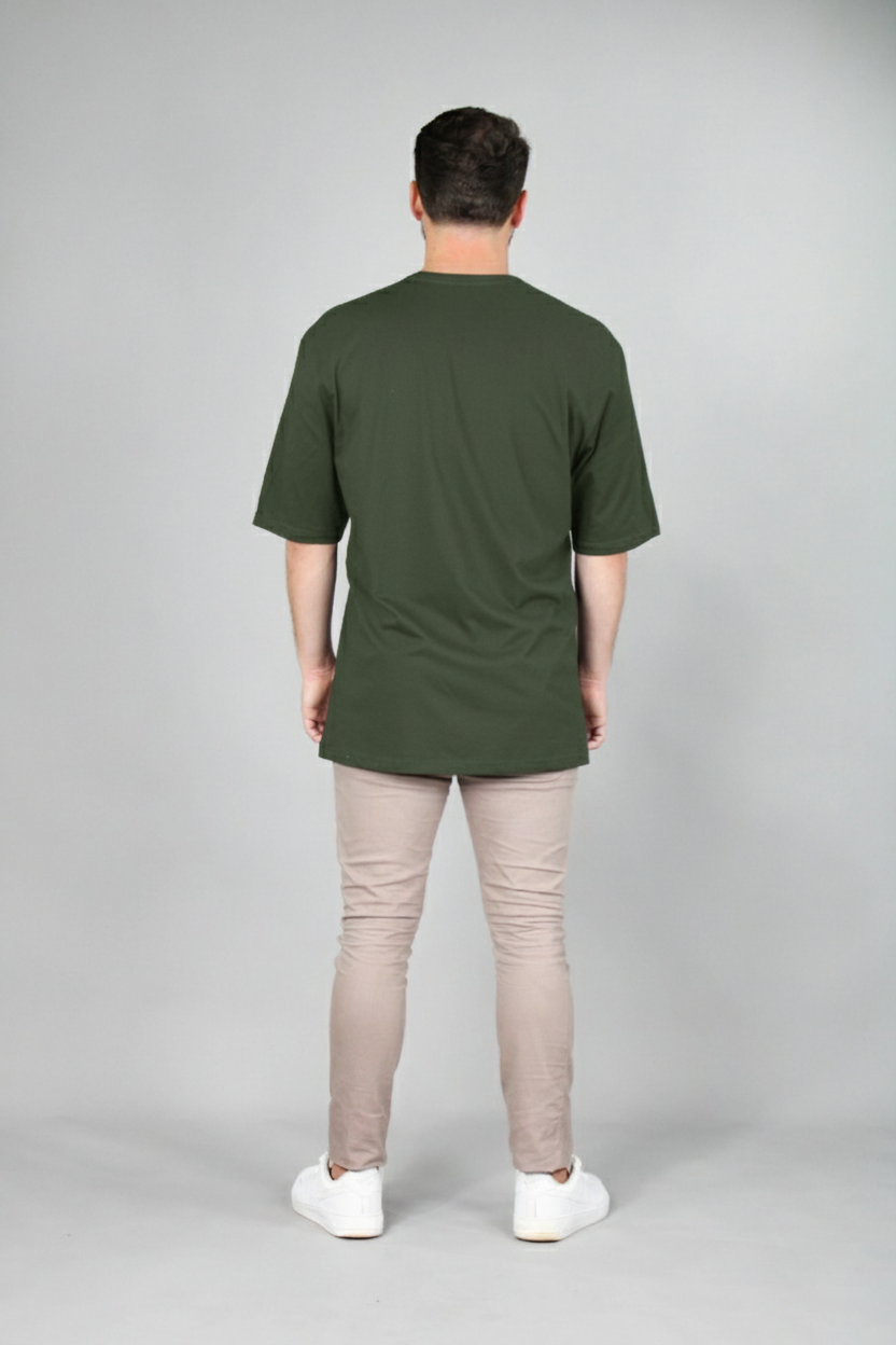 Oversized Suedine Masc Verde Militar - Imagem 2