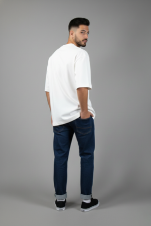 Oversized Suedine Masc Branco