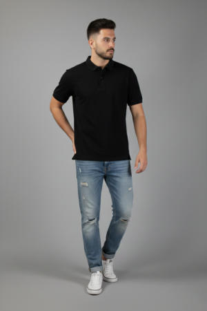 Camiseta Polo Preto