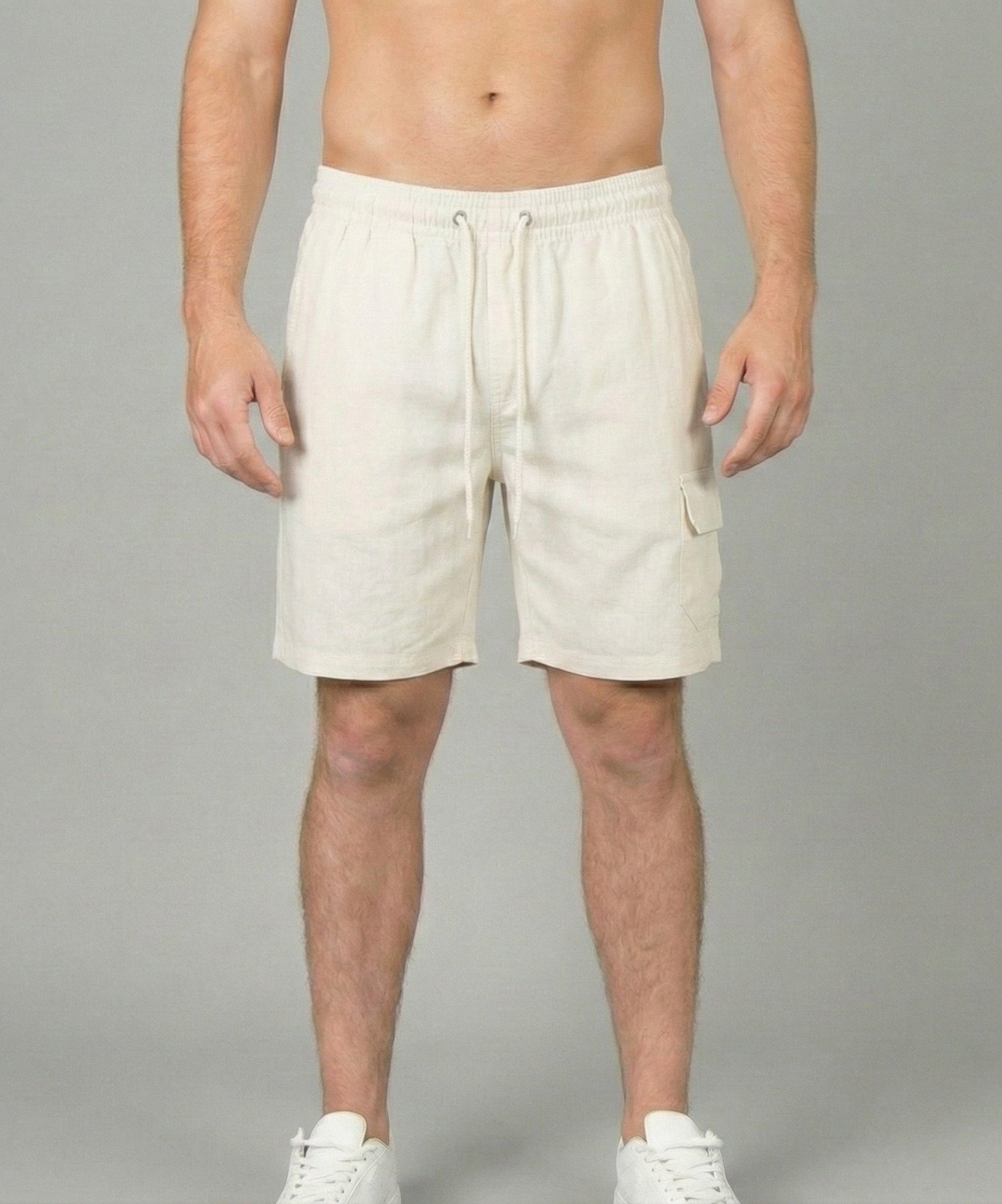 Bermuda linho Cargo Areia