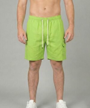 Bermuda linho Cargo verde limao