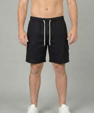 Bermuda linho Cargo Preto
