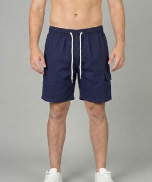 Bermuda linho Cargo Azul Marinho