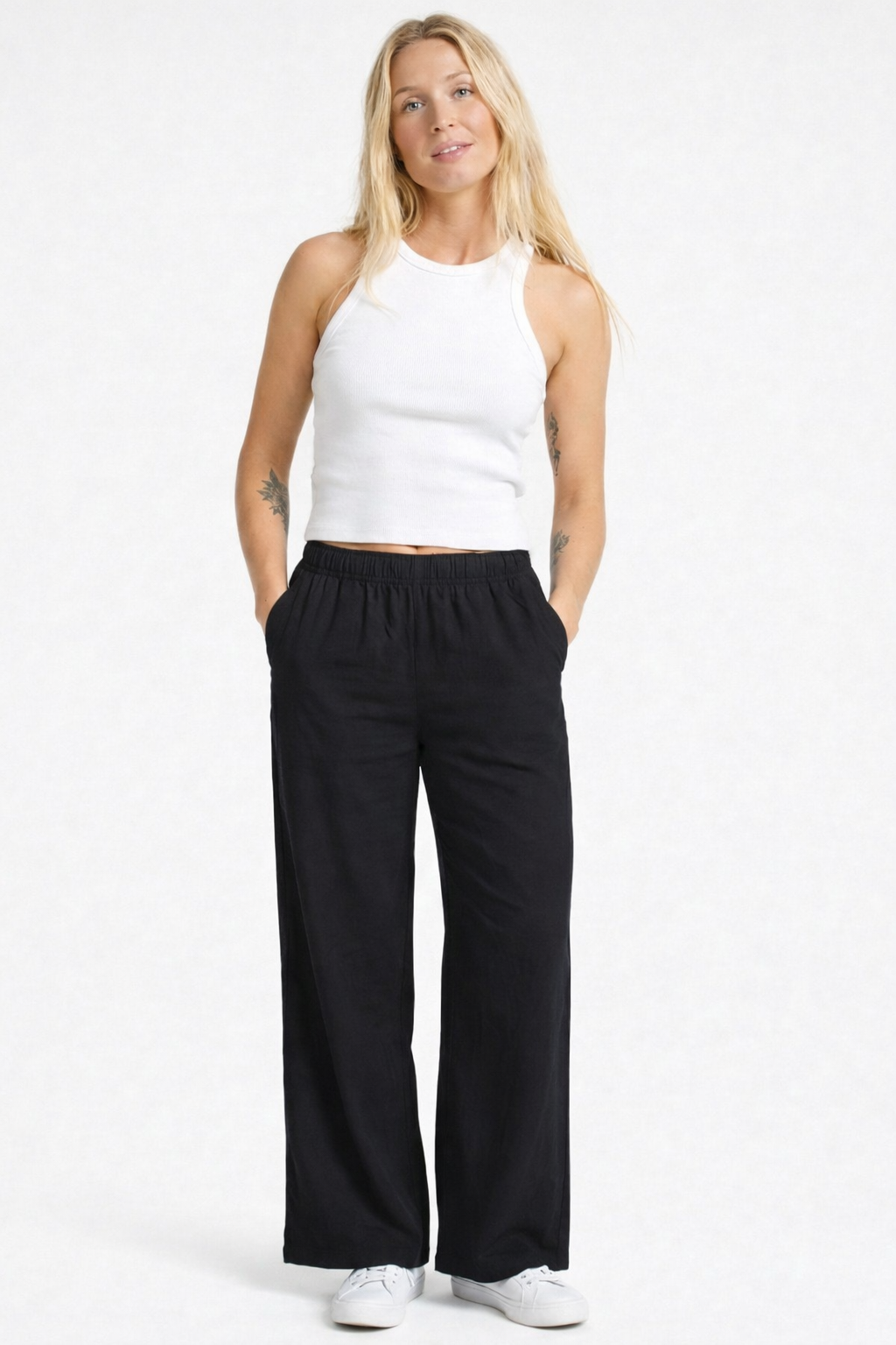 Calça Pantalona Cotton Preto