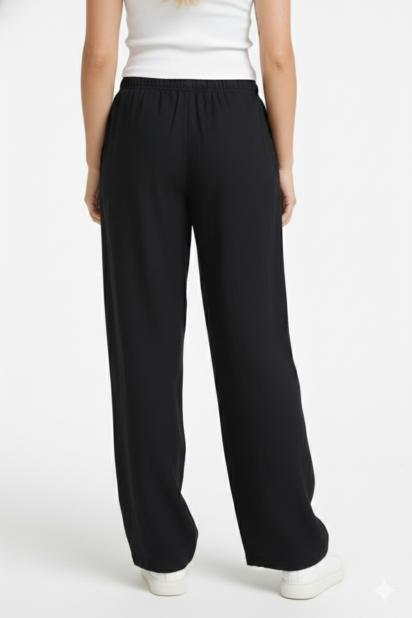 Calça Pantalona Cotton Preto - Imagem 2