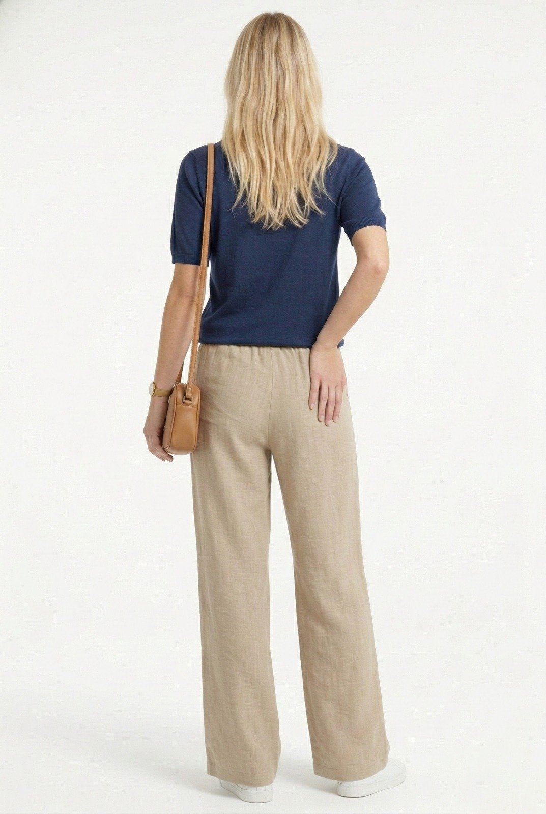 Calça Pantalona Cotton Bege - Imagem 2